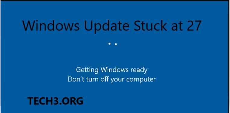 Windows Update Stuck at 27