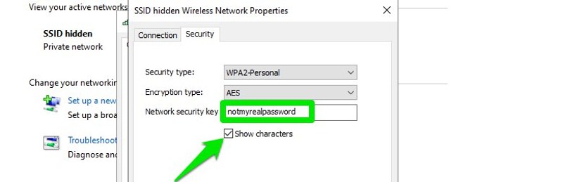 how to see wifi password windows 10