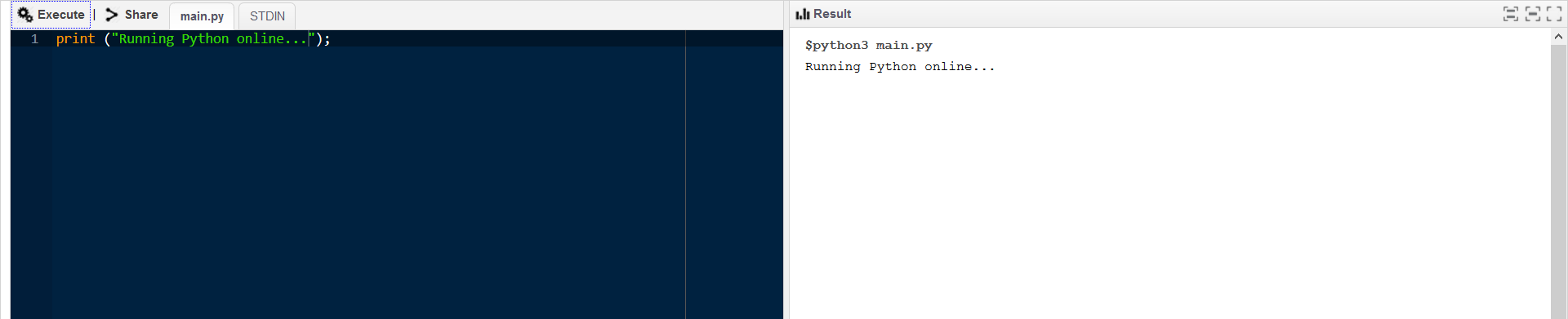 online python compiler